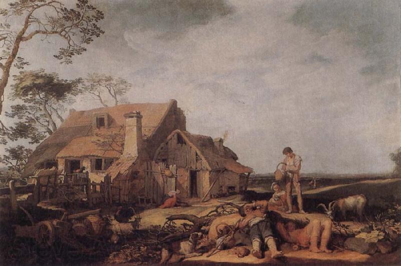 BLOEMAERT, Abraham Landscape with Peasants Resting Norge oil painting art